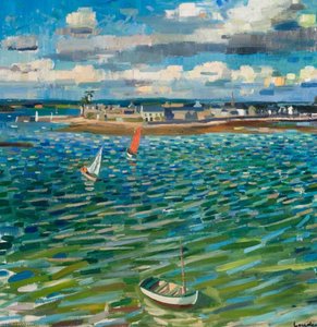 Coastal View With Boats — Alexander Goudie