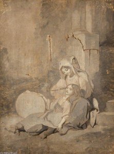 Two Girls With A Tambourine — Penry Williams