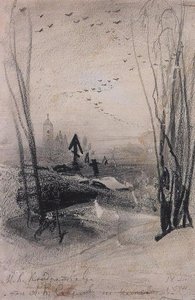 At The Cemetery — Aleksey Savrasov