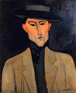 Portrait Of A Man With Hat (also Known As Jose Pacheco.) — Amedeo Clemente Modigliani, Expressionism