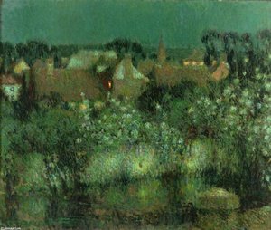 Rooftops In Moonlight — Henri Le Sidaner