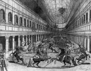 Horse Riders In The Reitschule In Wien — Johann Nepomuk Hoechle