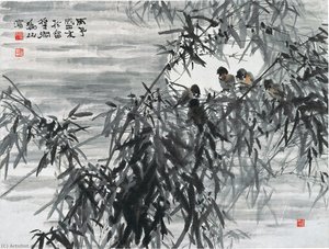 Birds in the Moonlight