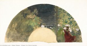 Sängerin In Einem Pariser Garten — Hilaire-germain-edgar Degas