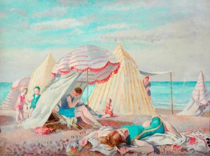 Bathers At Dieppe — Philip Connard