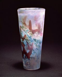 Vase with mayfly design