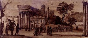 Landscape With Classical Buildings And Figures — Claude Lorrain (claude Gellée)