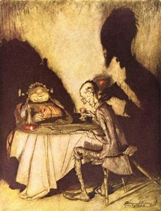 Mother Goose. Jack Sprat And His Wife — Arthur Rackham, Victorian Illustration