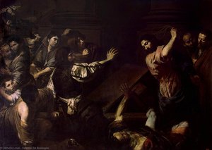 Expulsion Of The Money-changers From The Temple — Valentin De Boulogne