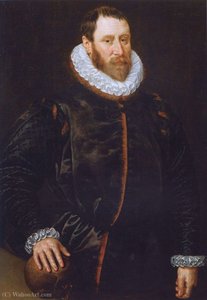 Portrait Of Jacob Claesz Basgen Of Bas, — Adriaen Thomasz. Key