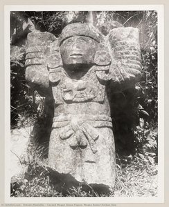 [Carved Mayan Stone Figure, Mayan Ruins Chichen Itza]