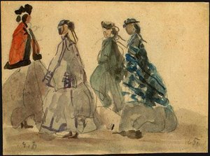 Four Women At Trouville — Eugène Louis Boudin