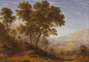 My Last View Of Italy, Looking From The Alps Over Suza — John Glover