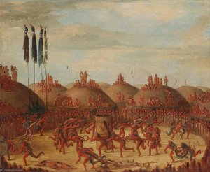 The Last Race, Mandan O Kee Pa Ceremony — Džordž Katlin
