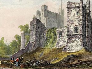 Rochester Castle Engraved — William Henry Bartlett