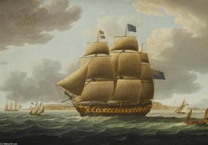The Ship 'ville De Paris' Under Full Sail — Thomas Buttersworth