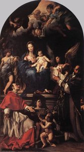 Madonna And Child Enthroned With Angels And Saints — Carlo Maratta, Baroque Classicizing Style