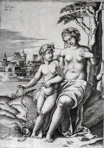 Venus Wounded By Cupid's Dart — Agostino Dei Musi