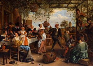 The Dancing Couple — Jan Havickszoon Steen, Baroque Realism Baroque Realism