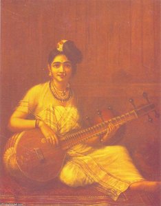 Lady With Veena — Raja Ravi Varma