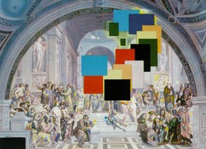 Athens Is Burning! The School Of Athens And The Fire In The Borgo (stereoscopic Work, Left Component), 1979-80 — Salvador Dalí, Surrealism