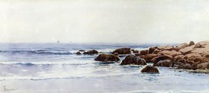 Sailboats Off A Rocky Coast — Alfred Thompson Bricher