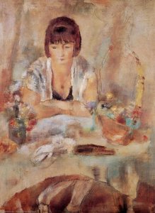 Portrait Of Lucy At A Table — Julius Mordecai Pincas