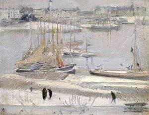 Harbour In Snow, La Rochelle — Sir William Nicholson