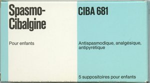 Ciba Geigy Spasmo-cibalgine / Sapasmo-cibalgin Boxes — Massimo Vignelli, Vignelli Associates