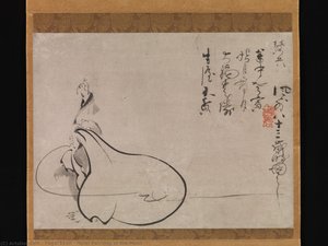 Hotei Pointing At The Moon — Fūgai Ekun