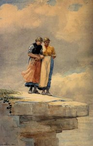 Looking Over The Cliff — Winslow Homer