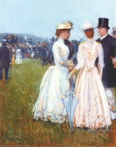 At The Grand Prix In Paris — Frederick Childe Hassam