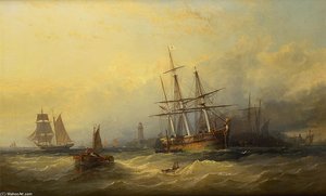 Evening Off The Harbour Mouth — George Gregory