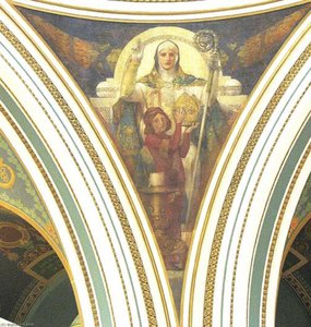 Law Of The Middle Ages, (painting) — Edwin Howlan
