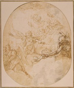 Angels And Cherubim Among Clouds — Federico Zuccaro, Mannerism