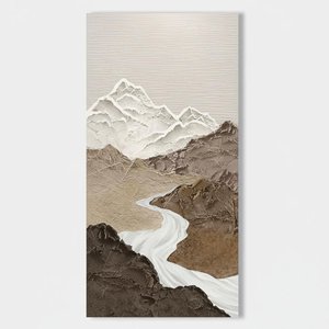 Monolithic Serenity: A Sculptural Study Of Alpine Peaks And Winding Earthly Paths — David Moreau