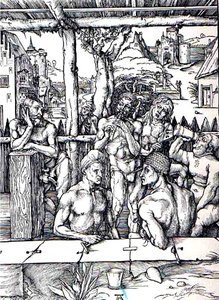 Badende Männer, Berlin Smpk — Albrecht Dürer, Nördischer Renaissance-holzschnitt