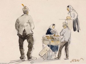Peasants At Brunek Fair — Herman Armour Webster