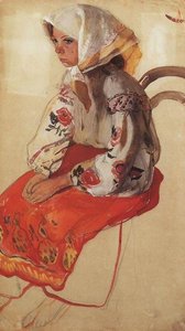 Peasant Girl — Zinaida Serebriakova, Impressionism