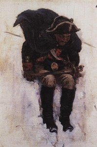 Soldier Descending From The Snowy Mountain — Vasily Ivanovich Surikov, Realism