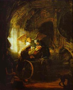 Tobias Returns Sight To His Father — Rembrandt Van Rijn, Baroque