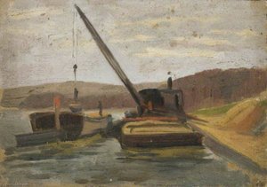 Barcazas En Un Río — Sir Alfred James Munnings