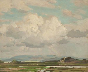Moorland, Distant Hills — Samuel John Lamorna Birch