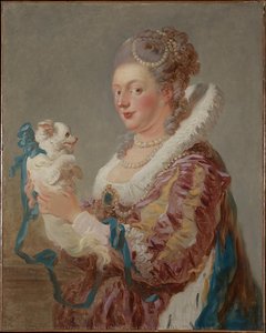 Marie Emilie Coignet De Courson (1716–1806) Con Un Perro — Jean-honoré Fragonard, Rococó