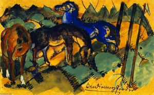 Red Indian Horses — Franz Marc