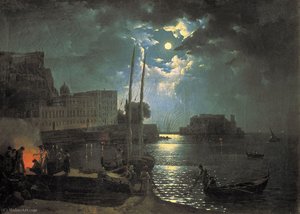 Moon night in Naples