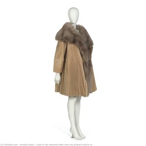Coat In Tan Sheared Otter Worn By Arlene Francis In — Arnold Scaasi