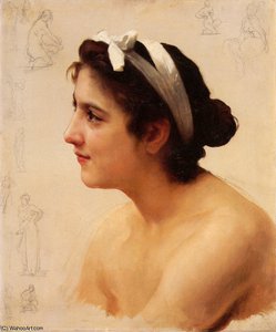 Bouguereau William Etude D-une Femme Pour Offrande A L - Amour — François Boucher