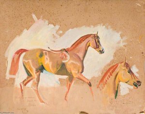 'rufus', A Study For 'our Mutual Friend The Horse' — Sir Alfred James Munnings
