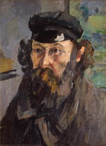Self-portrait In A Casquette, Ca E — Paul Cézanne, Post-impressionism